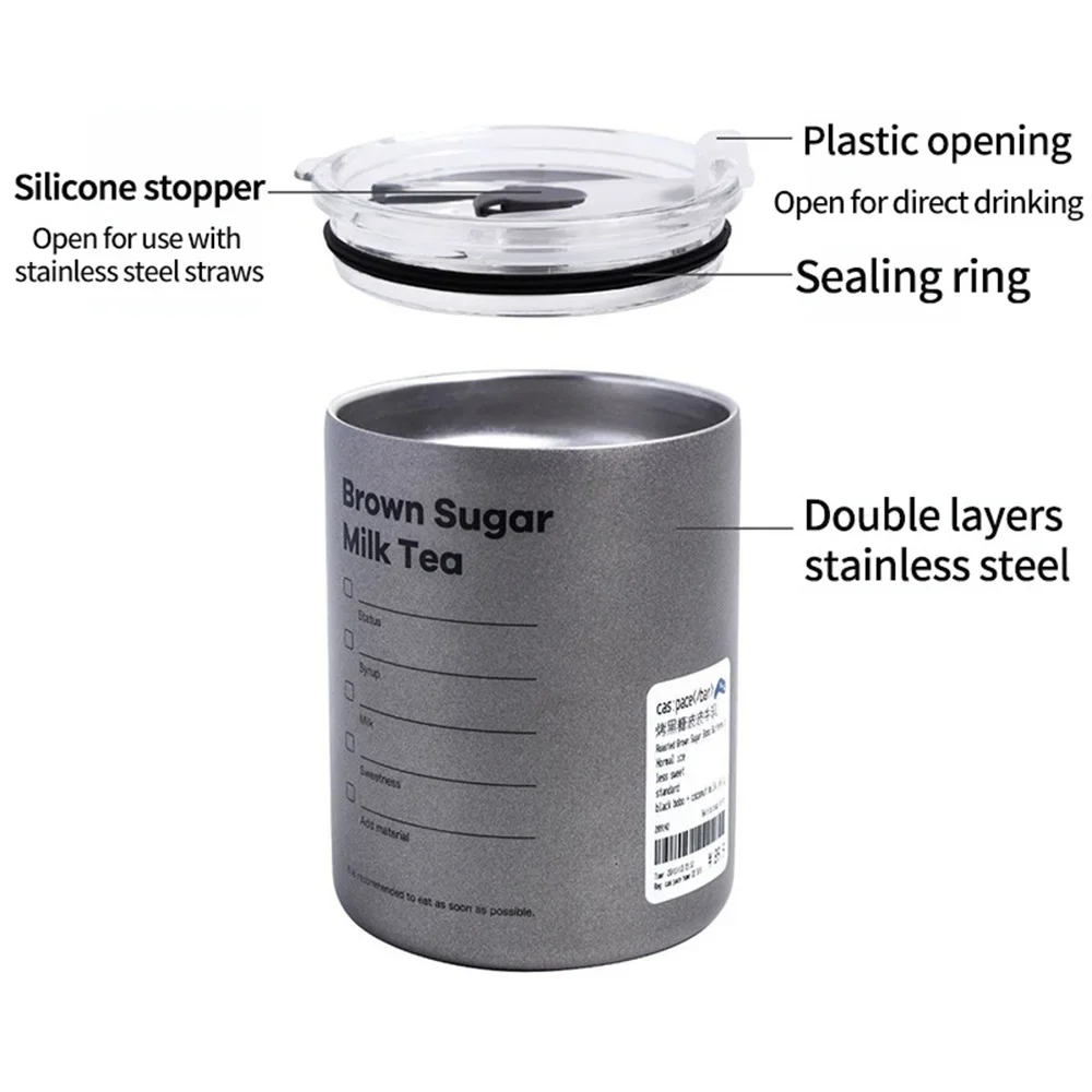 Taza Termo portátil de 600ml, taza de café de acero inoxidable 304, botella de agua térmica a prueba de fugas con pajita, botella aislada, artículos para beber Taza Termo portátil de 600ml, taza de café de acero inoxidable 304, botella de agua térmica a prueba de fugas con pajita, botella aislada, artículos para beber