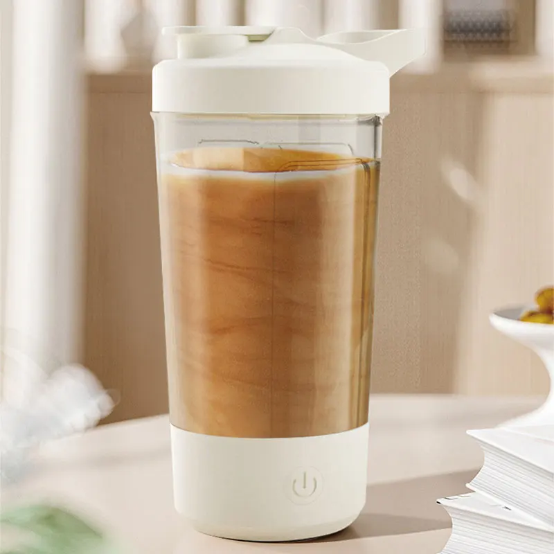 Taza el&eacute;ctrica con agitaci&oacute;n autom&aacute;tica, botella agitadora para batidos en polvo proteico, taza agitadora con carga USB con escala, taza de agua de 15 Oz, sin BPA