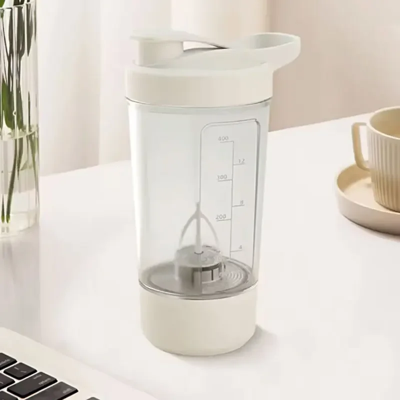 Taza el&eacute;ctrica con agitaci&oacute;n autom&aacute;tica, botella agitadora para batidos en polvo proteico, taza agitadora con carga USB con escala, taza de agua de 15 Oz, sin BPA