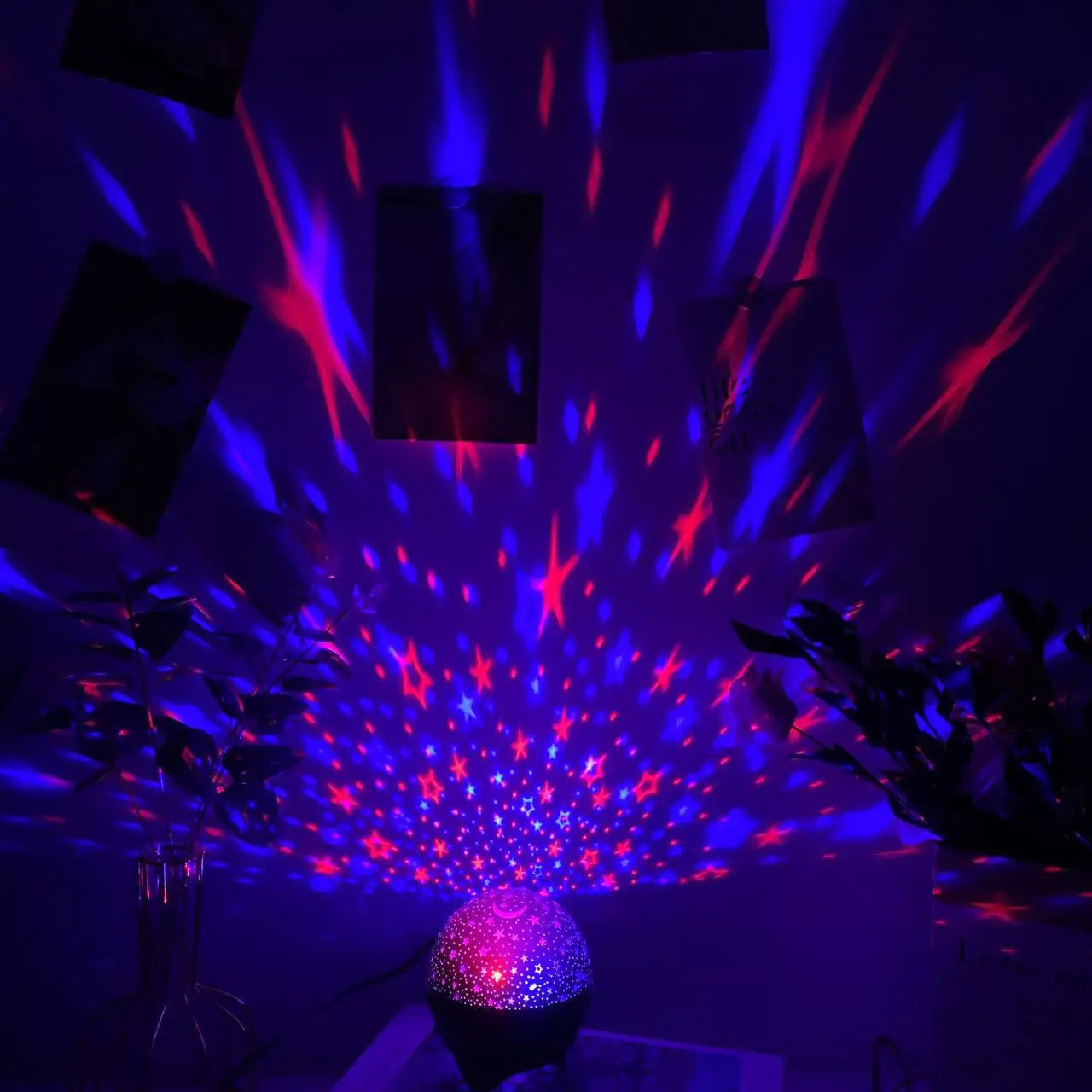 Luz Nocturna LED, Proyector de Cielo Estrellado, Galaxia y Luna, Cambio Autom&aacute;tico de Color, USB 5V RGB, Luz Ambiental para Habitaci&oacute;n Infantil, Fiesta de Cumplea&ntilde;os