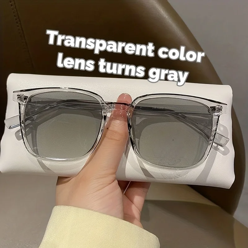 1 par de gafas anti-luz azul electr&oacute;nica que cambian de color, unisex, con montura cuadrada, adecuadas para ordenadores, juegos y trabajo