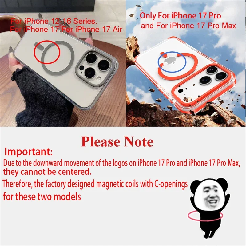 Funda de tel&eacute;fono HD con borde a rayas de PE de lujo para iPhone 17 Air 16 15 14 Plus 13 12 Pro Max para cubierta de carga inal&aacute;mbrica magn&eacute;tica Magsafe