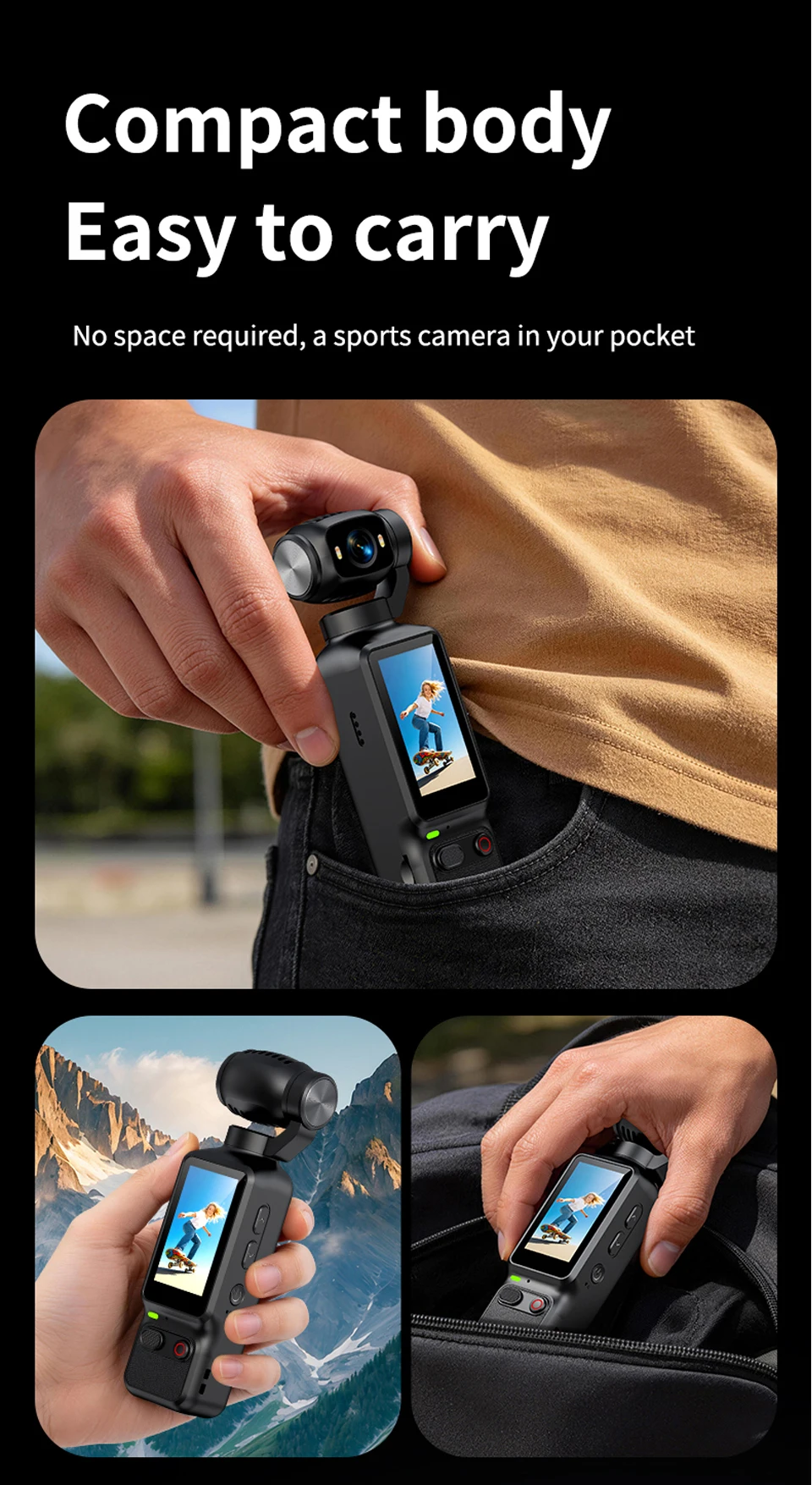 C&aacute;mara de acci&oacute;n port&aacute;til HD 1080P con soporte de escritorio para Vlog, YouTube, grabaci&oacute;n de videos para chicas, c&aacute;maras de acci&oacute;n para grabar la vida diaria.