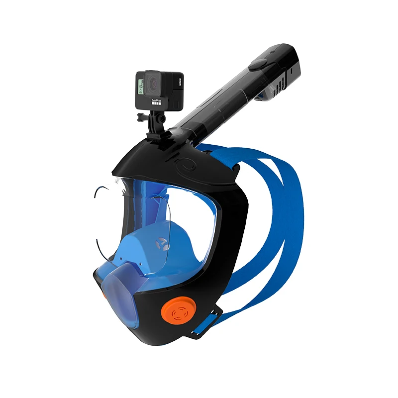 M&aacute;scara de Snorkel de Cara Completa 180 &deg; Snorkel Panor&aacute;mico con Parte Superior Seca, Antivaho, Antiderrames, Equipo de Buceo y Nataci&oacute;n Seguro para Adultos