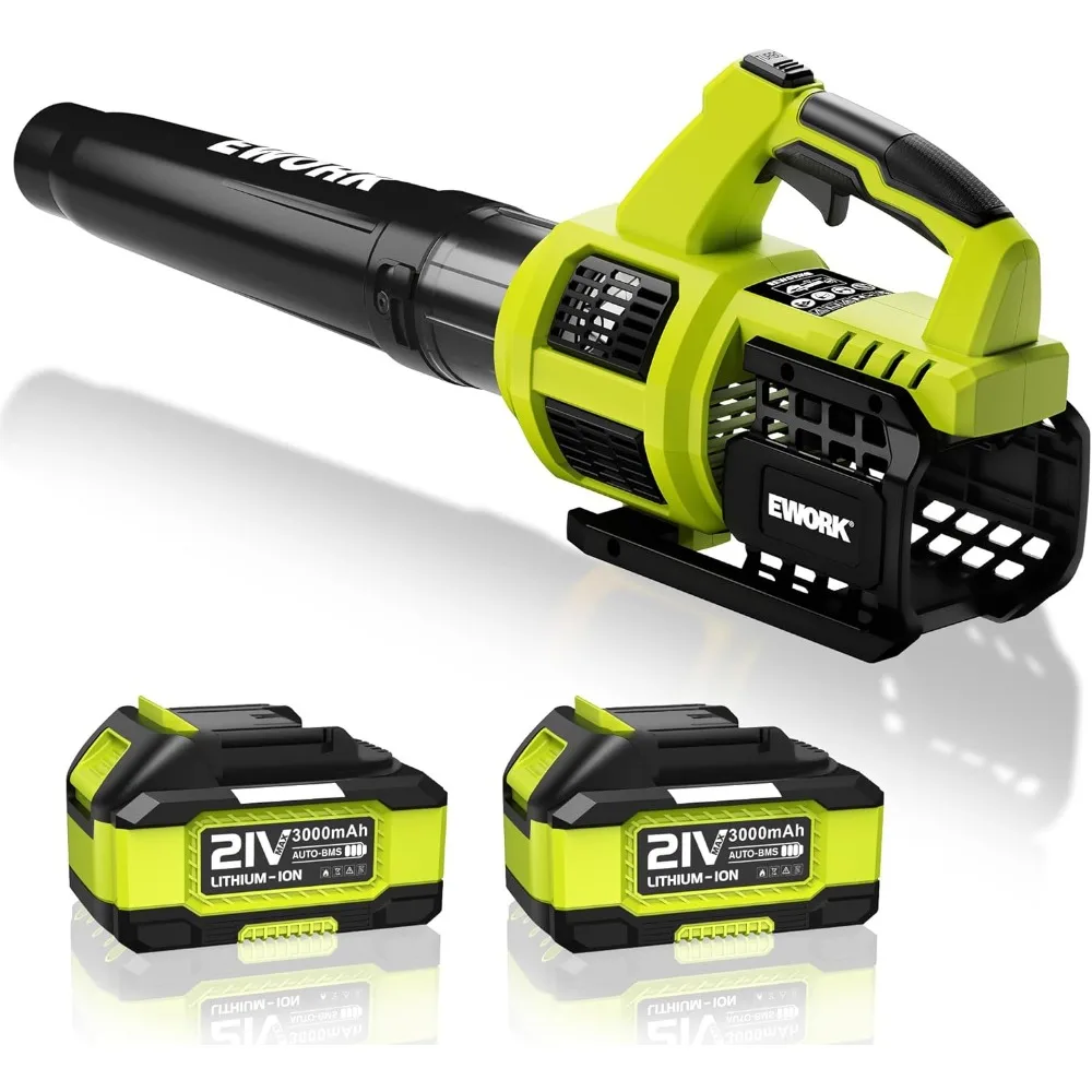 Soplador de Hojas Inalámbrico de 550 CFM con Modo Turbo, 2 Baterías y Cargador Rápido, Soplador Eléctrico Ligero para Hojas de Jardín y Patio Soplador de Hojas Inalámbrico de 550 CFM con Modo Turbo, 2 Baterías y Cargador Rápido, Soplador Eléctrico Ligero para Hojas de Jardín y Patio