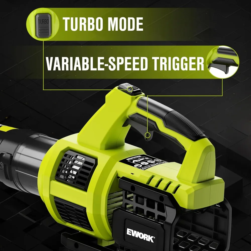 Soplador de Hojas Inalámbrico de 550 CFM con Modo Turbo, 2 Baterías y Cargador Rápido, Soplador Eléctrico Ligero para Hojas de Jardín y Patio Soplador de Hojas Inalámbrico de 550 CFM con Modo Turbo, 2 Baterías y Cargador Rápido, Soplador Eléctrico Ligero para Hojas de Jardín y Patio