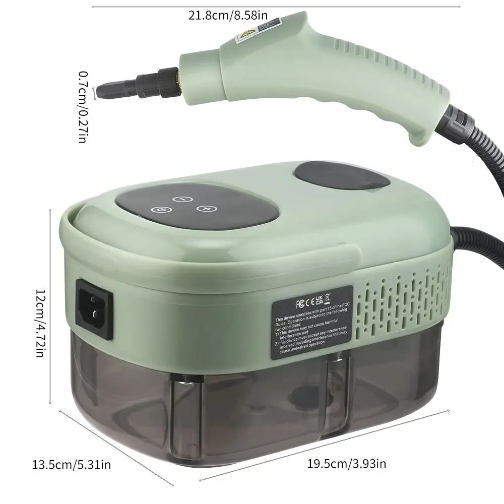 Limpiador a Vapor de Alta Presi&oacute;n 3Bar 1500W, M&aacute;quina de Limpieza a Vapor Port&aacute;til para el Hogar con M&uacute;ltiples Accesorios