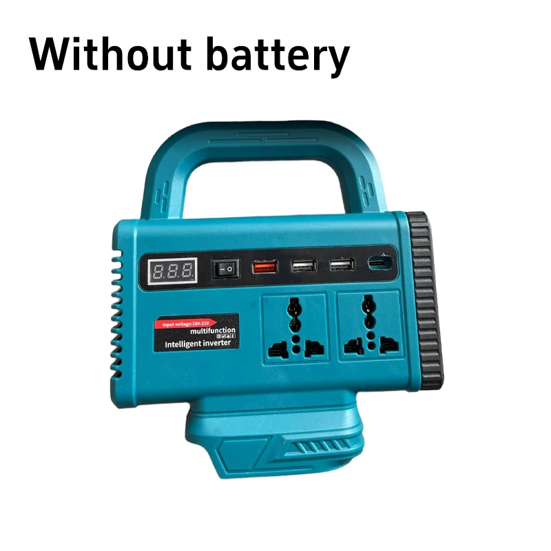 Estaci&oacute;n de energ&iacute;a port&aacute;til con bater&iacute;a de litio, inversor multifunci&oacute;n, generador de mano, luz de emergencia, energ&iacute;a de respaldo para Makita