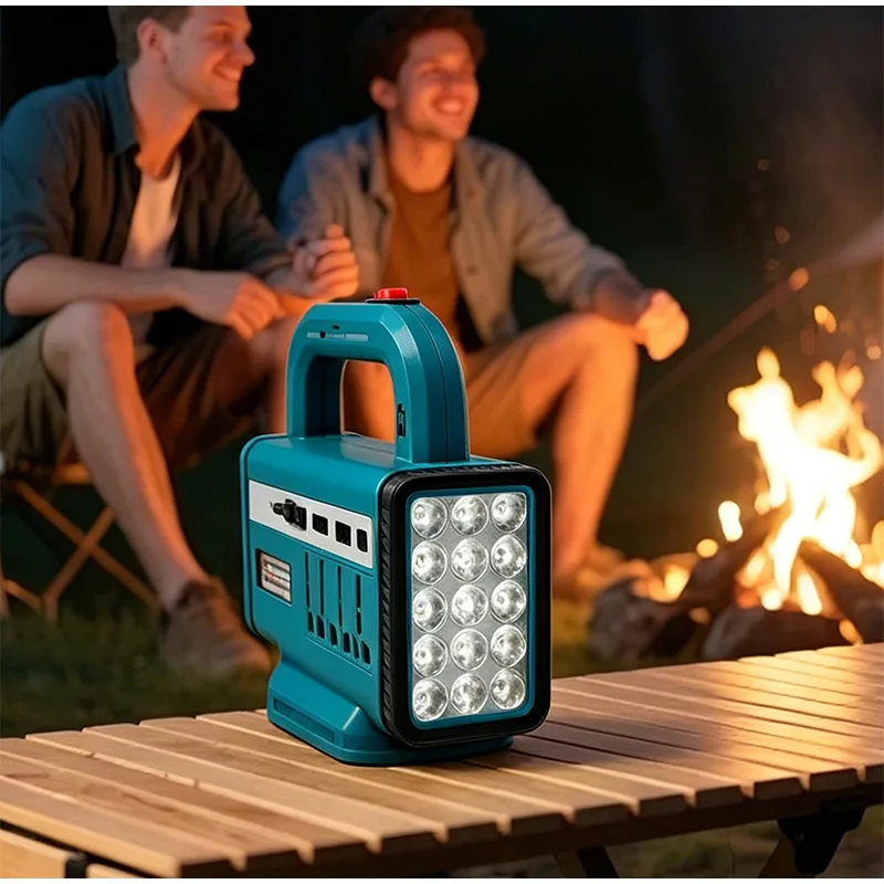 Estaci&oacute;n de energ&iacute;a port&aacute;til con bater&iacute;a de litio, inversor multifunci&oacute;n, generador de mano, luz de emergencia, energ&iacute;a de respaldo para Makita