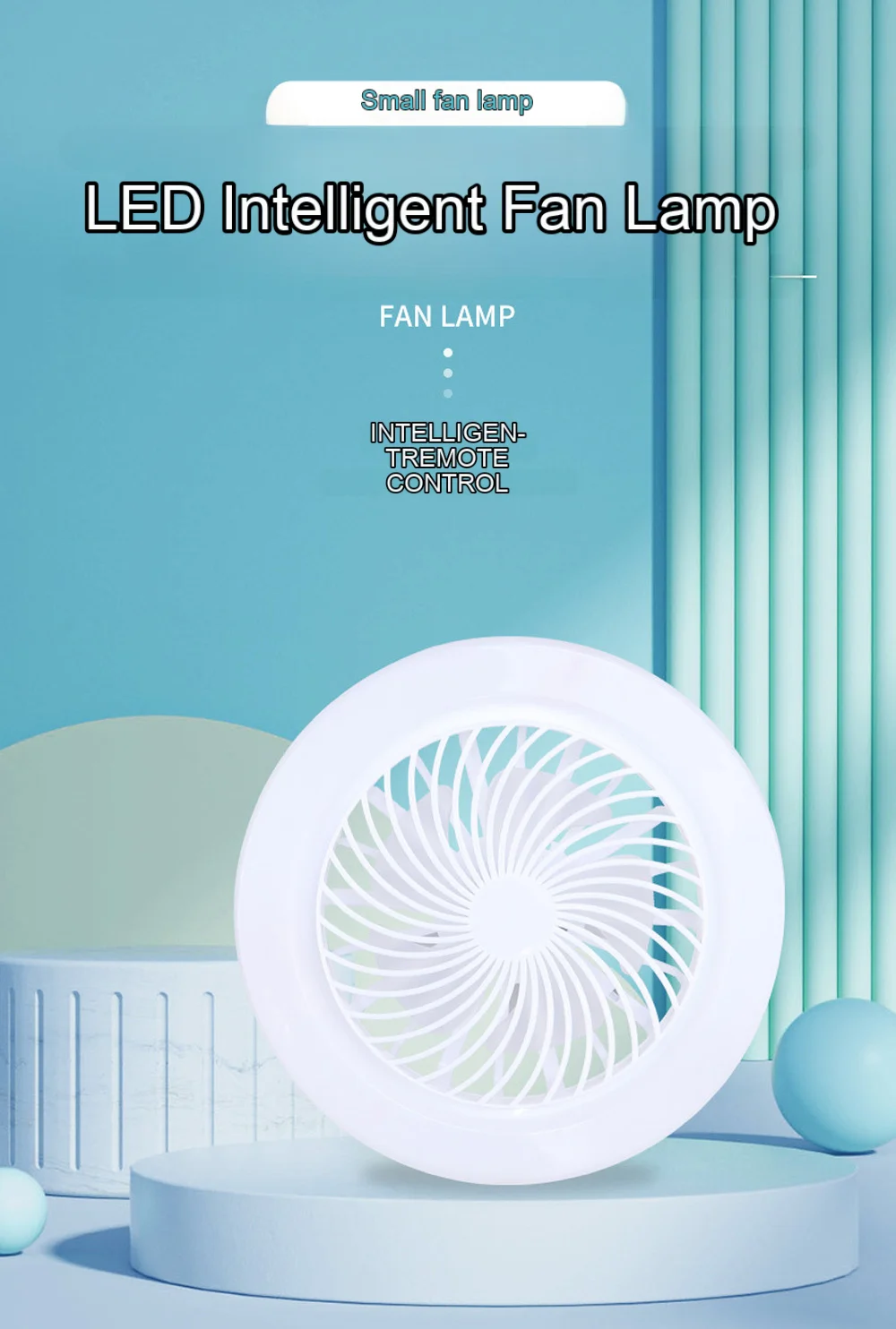 Ventilador de Techo Moderno de Doble Cabezal con Luz LED Regulable, Control Remoto, Silencioso, 60W, 3 Velocidades, Temporizador, Base E27, 85-265V