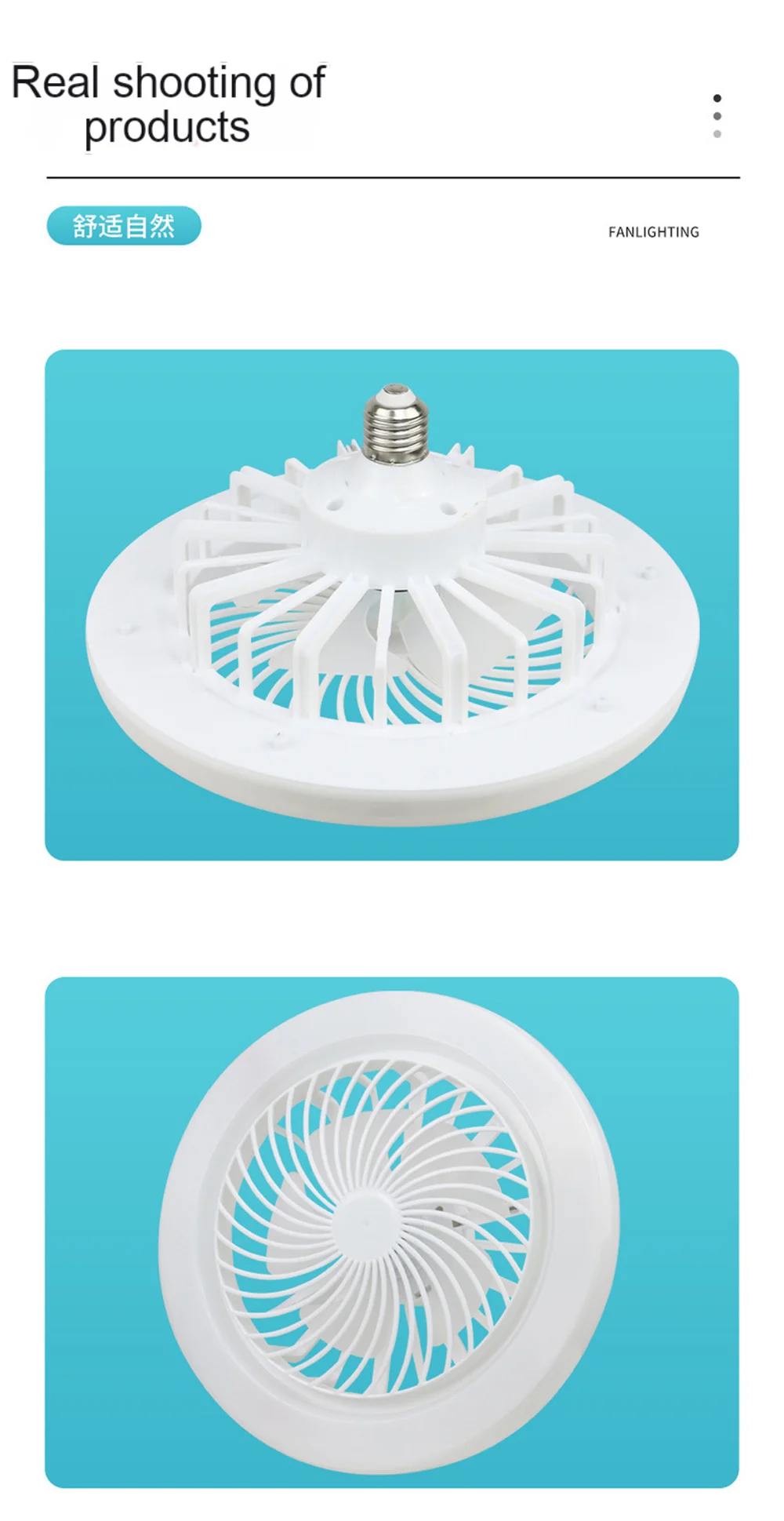 Ventilador de Techo Moderno de Doble Cabezal con Luz LED Regulable, Control Remoto, Silencioso, 60W, 3 Velocidades, Temporizador, Base E27, 85-265V