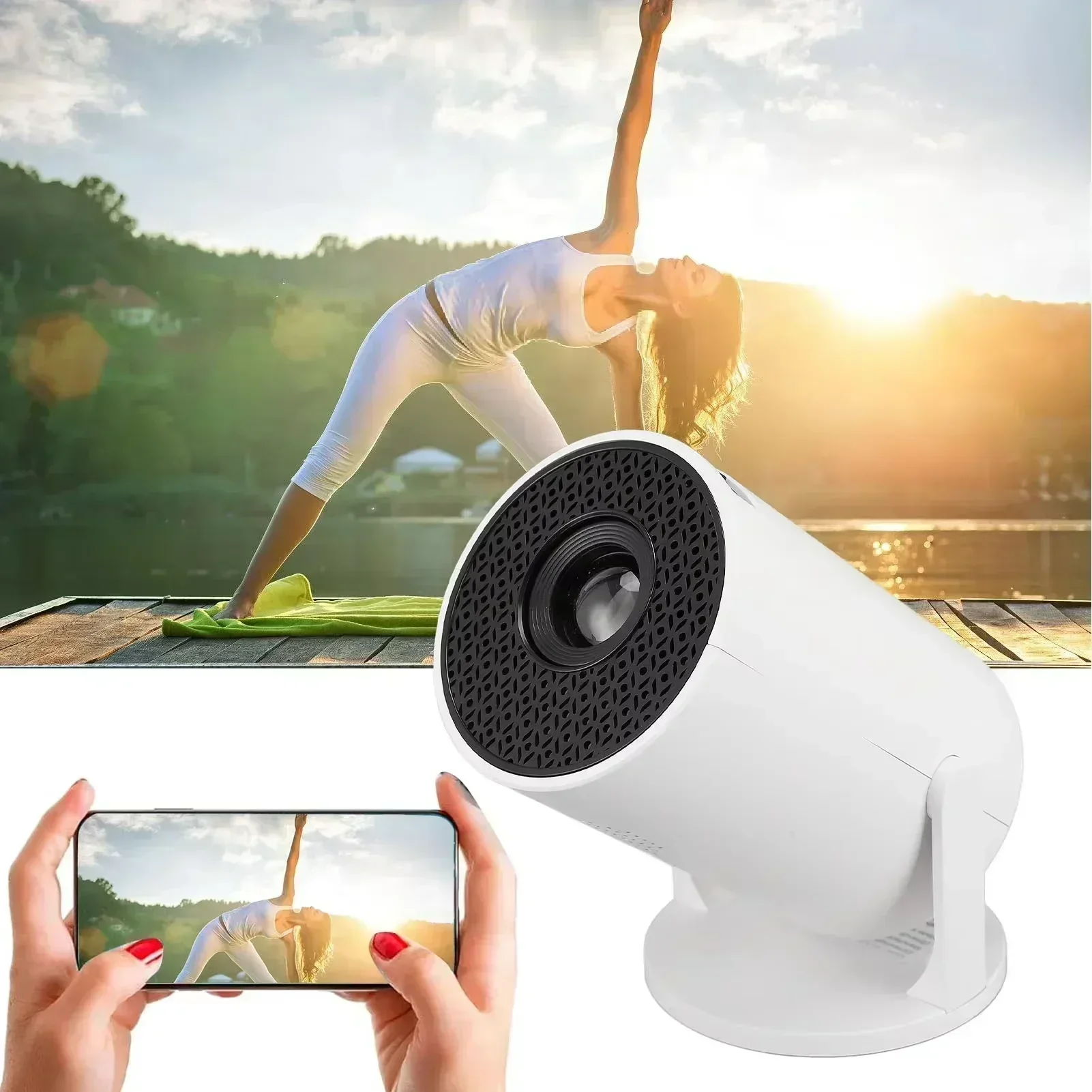 Nuevo Mini Proyector HY300 4K Android 11 Wifi6 290ANSI Allwinner H713 BT5.0 1080P 1280*720P Cine Portátil para Exteriores Nuevo Mini Proyector HY300 4K Android 11 Wifi6 290ANSI Allwinner H713 BT5.0 1080P 1280*720P Cine Portátil para Exteriores