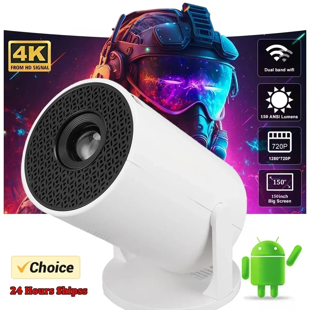 Nuevo Mini Proyector HY300 4K Android 11 Wifi6 290ANSI Allwinner H713 BT5.0 1080P 1280*720P Cine Portátil para Exteriores Nuevo Mini Proyector HY300 4K Android 11 Wifi6 290ANSI Allwinner H713 BT5.0 1080P 1280*720P Cine Portátil para Exteriores