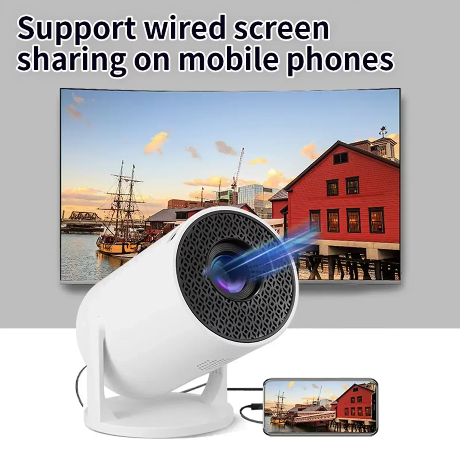 Nuevo Mini Proyector HY300 4K Android 11 Wifi6 290ANSI Allwinner H713 BT5.0 1080P 1280*720P Cine Portátil para Exteriores Nuevo Mini Proyector HY300 4K Android 11 Wifi6 290ANSI Allwinner H713 BT5.0 1080P 1280*720P Cine Portátil para Exteriores