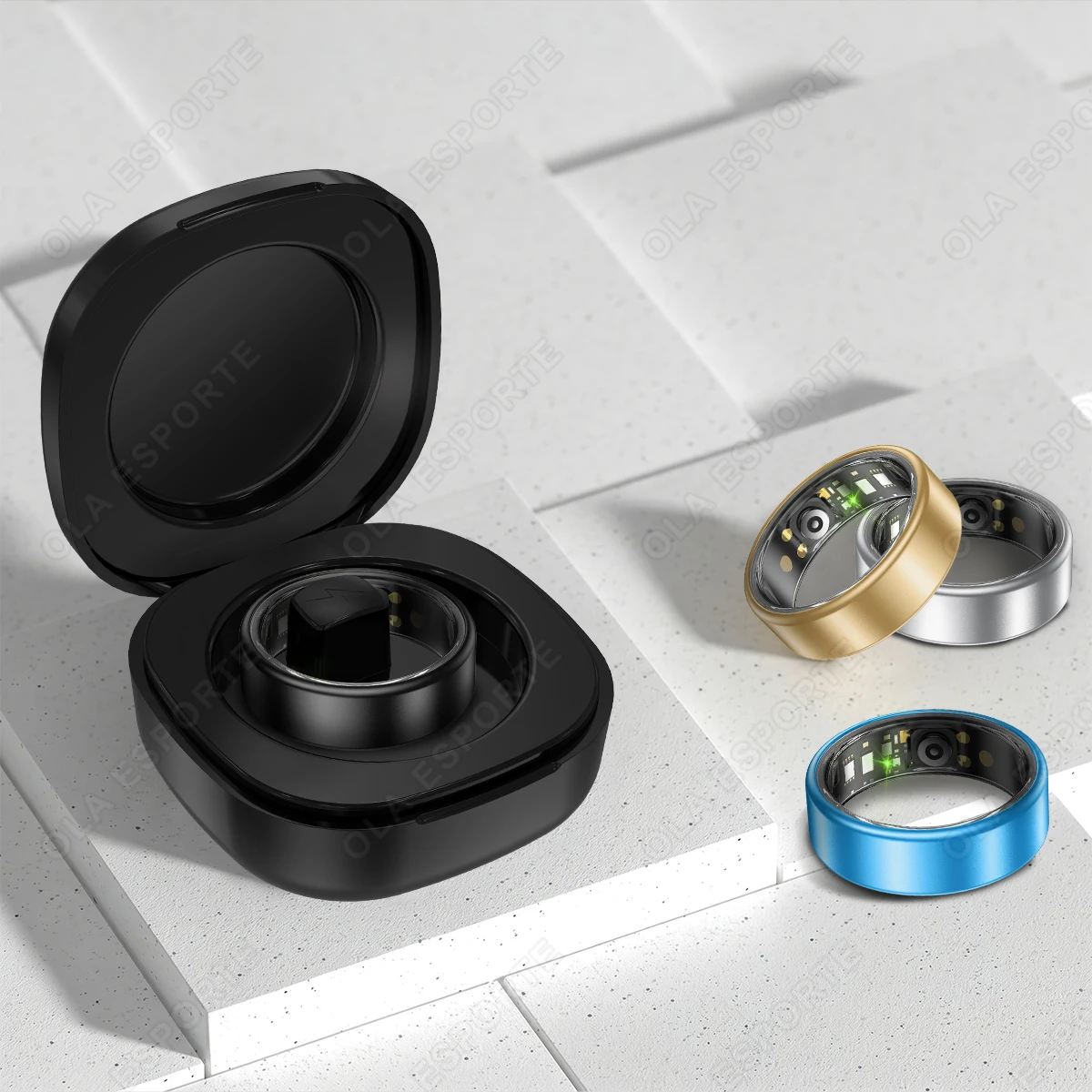 Anillo Inteligente R10 con Estuche de Carga, Anillo Multicolor para Hombre y Mujer, Monitorizaci&oacute;n de Salud, Sue&ntilde;o y Frecuencia Card&iacute;aca, Resistente al Agua IP68, Modo Multideportivo