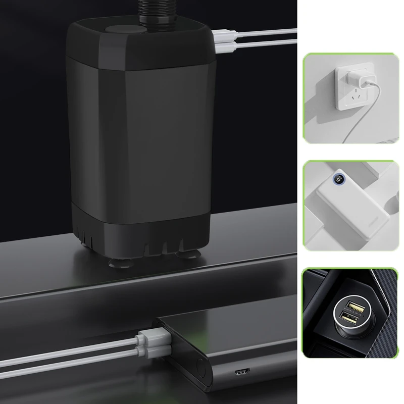 Equipo de ducha port&aacute;til para acampar, pantalla LED recargable de 6000mAh, juego de ducha m&oacute;vil el&eacute;ctrico simple para exteriores