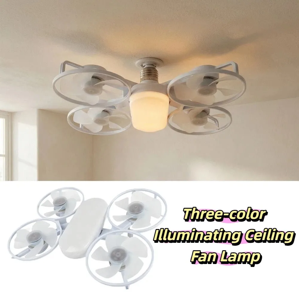 Ventilador de Techo 2 en 1 de 3 Velocidades con Luz Regulable de 3 Temperaturas de Color, con Control Remoto Ajustable Ventilador de Techo 2 en 1 de 3 Velocidades con Luz Regulable de 3 Temperaturas de Color, con Control Remoto Ajustable
