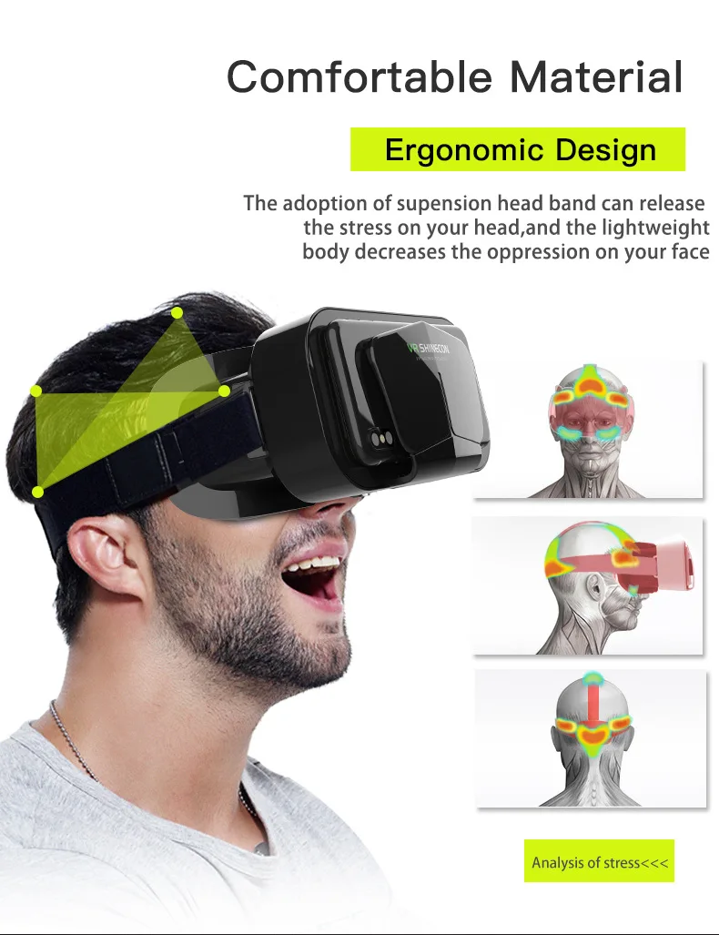 Gafas de realidad Virtual 3D VR, dispositivos de auriculares, lentes de casco, gafas inteligentes para tel&eacute;fonos inteligentes, tel&eacute;fono m&oacute;vil, juego de visor Viar