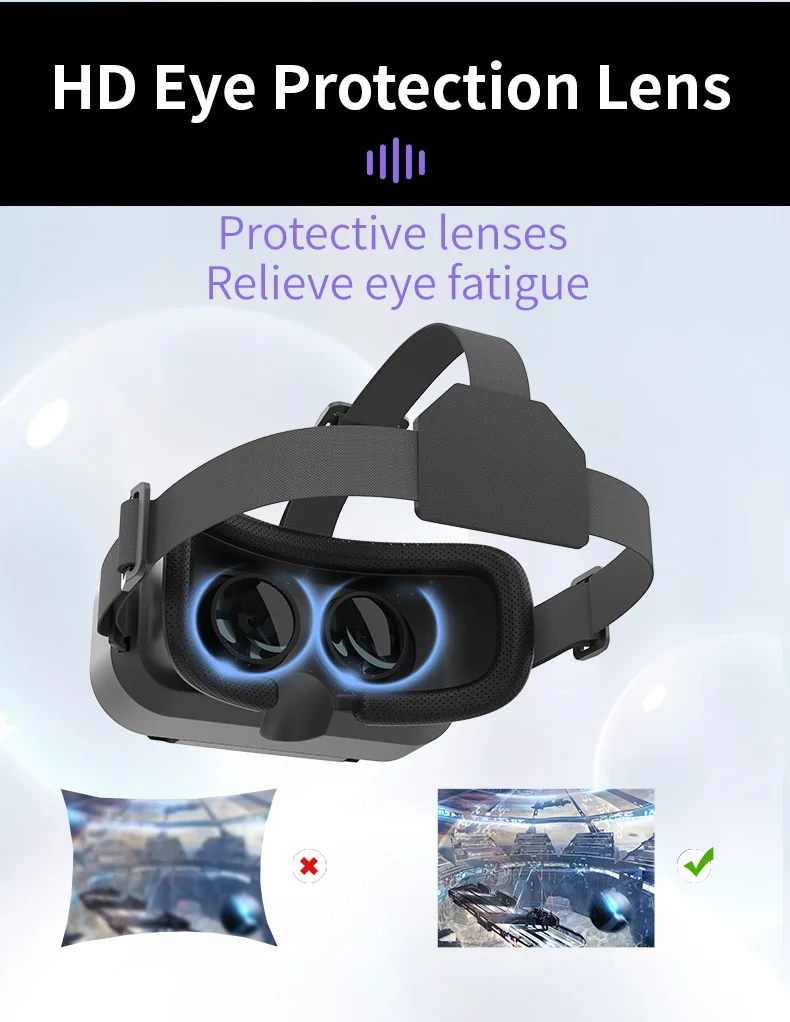 Gafas de realidad Virtual 3D VR, dispositivos de auriculares, lentes de casco, gafas inteligentes para tel&eacute;fonos inteligentes, tel&eacute;fono m&oacute;vil, juego de visor Viar
