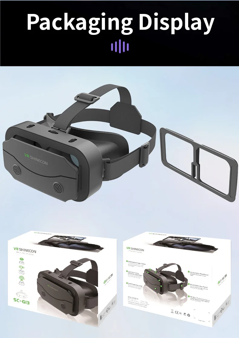 Gafas de realidad Virtual 3D VR, dispositivos de auriculares, lentes de casco, gafas inteligentes para tel&eacute;fonos inteligentes, tel&eacute;fono m&oacute;vil, juego de visor Viar