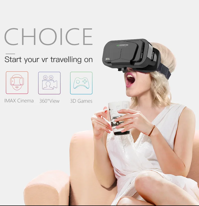 Gafas de realidad Virtual 3D VR, dispositivos de auriculares, lentes de casco, gafas inteligentes para tel&eacute;fonos inteligentes, tel&eacute;fono m&oacute;vil, juego de visor Viar
