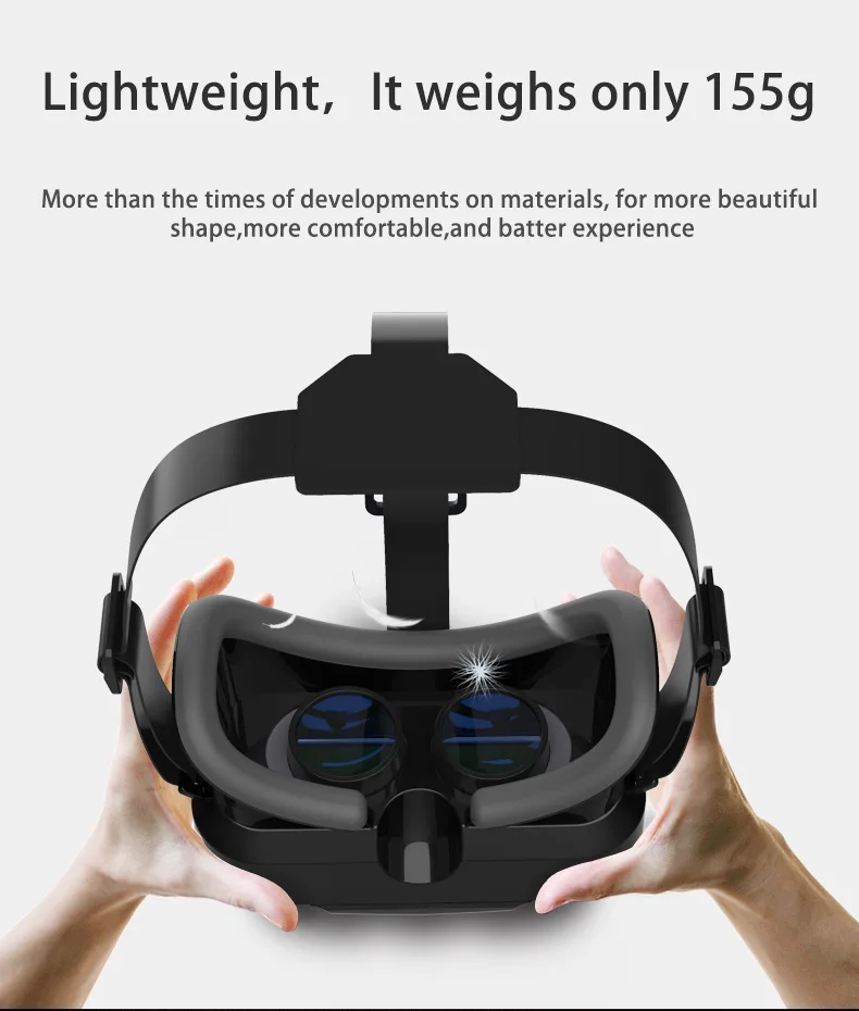Gafas de realidad Virtual 3D VR, dispositivos de auriculares, lentes de casco, gafas inteligentes para tel&eacute;fonos inteligentes, tel&eacute;fono m&oacute;vil, juego de visor Viar