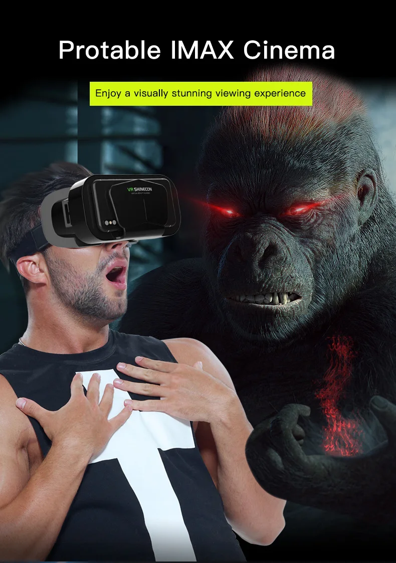 Gafas de realidad Virtual 3D VR, dispositivos de auriculares, lentes de casco, gafas inteligentes para tel&eacute;fonos inteligentes, tel&eacute;fono m&oacute;vil, juego de visor Viar