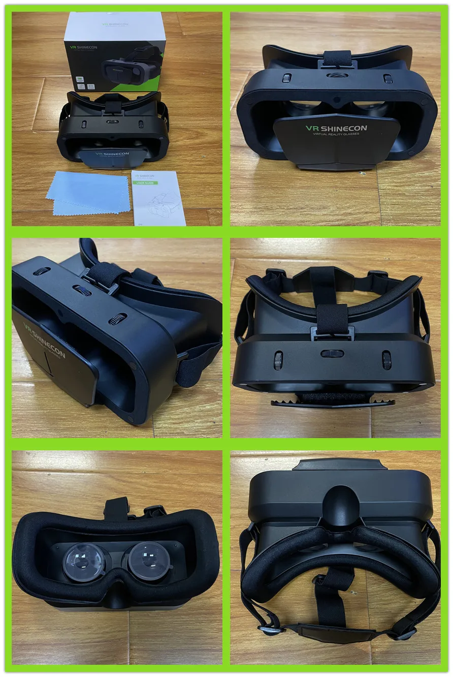 Gafas de realidad Virtual 3D VR, dispositivos de auriculares, lentes de casco, gafas inteligentes para tel&eacute;fonos inteligentes, tel&eacute;fono m&oacute;vil, juego de visor Viar