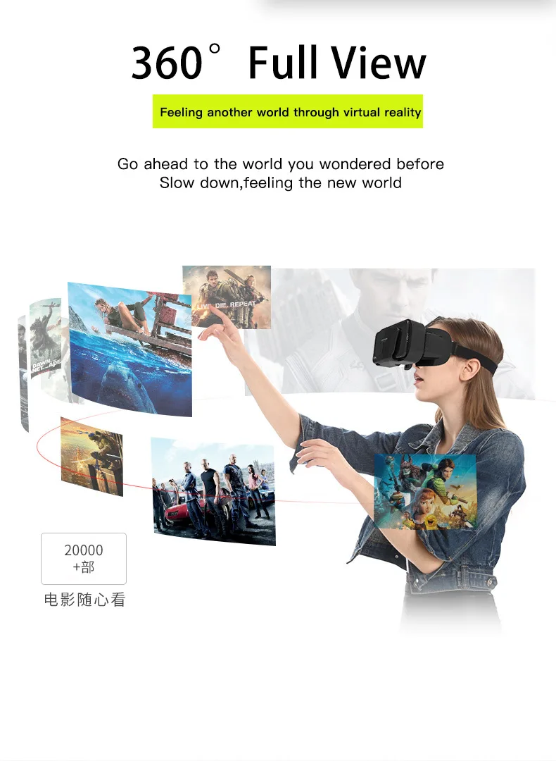 Gafas de realidad Virtual 3D VR, dispositivos de auriculares, lentes de casco, gafas inteligentes para tel&eacute;fonos inteligentes, tel&eacute;fono m&oacute;vil, juego de visor Viar