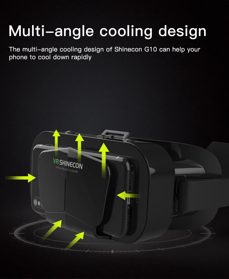 Gafas de realidad Virtual 3D VR, dispositivos de auriculares, lentes de casco, gafas inteligentes para tel&eacute;fonos inteligentes, tel&eacute;fono m&oacute;vil, juego de visor Viar