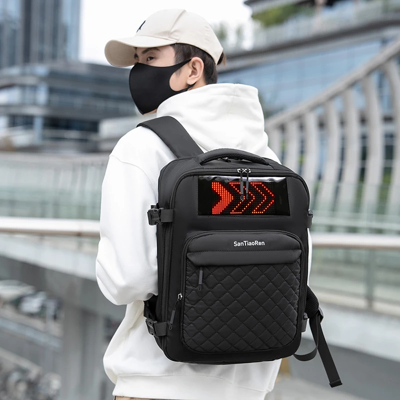 Mochila de fitness, mochila para exteriores, bolsa para computadora de gran capacidad, almacenamiento en capas, emisor de luz Mochila de fitness, mochila para exteriores, bolsa para computadora de gran capacidad, almacenamiento en capas, emisor de luz