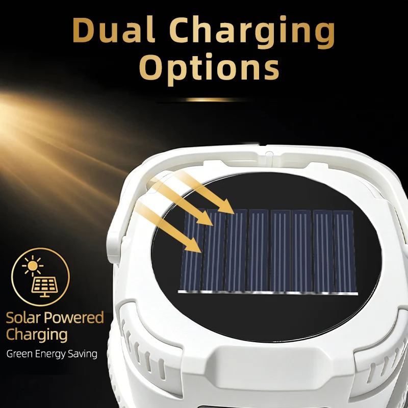 Lámpara Solar LED para Camping, Portátil, con Gancho, Admite Carga TIPO-C Lámpara Solar LED para Camping, Portátil, con Gancho, Admite Carga TIPO-C