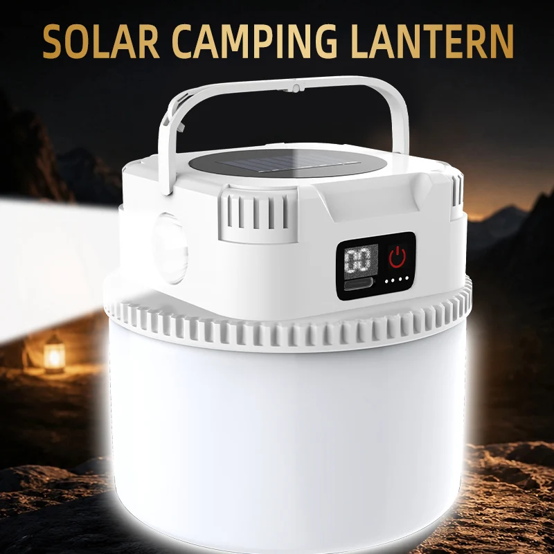 Lámpara Solar LED para Camping, Portátil, con Gancho, Admite Carga TIPO-C Lámpara Solar LED para Camping, Portátil, con Gancho, Admite Carga TIPO-C