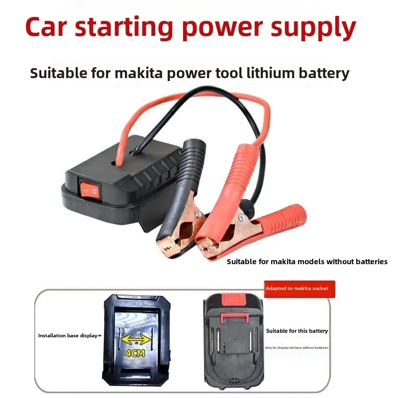 Para Makita bater&iacute;a de coche arrancador de bater&iacute;a banco de energ&iacute;a de emergencia de litio con Clips de cobre engrosados con puertos de carga USB duales
