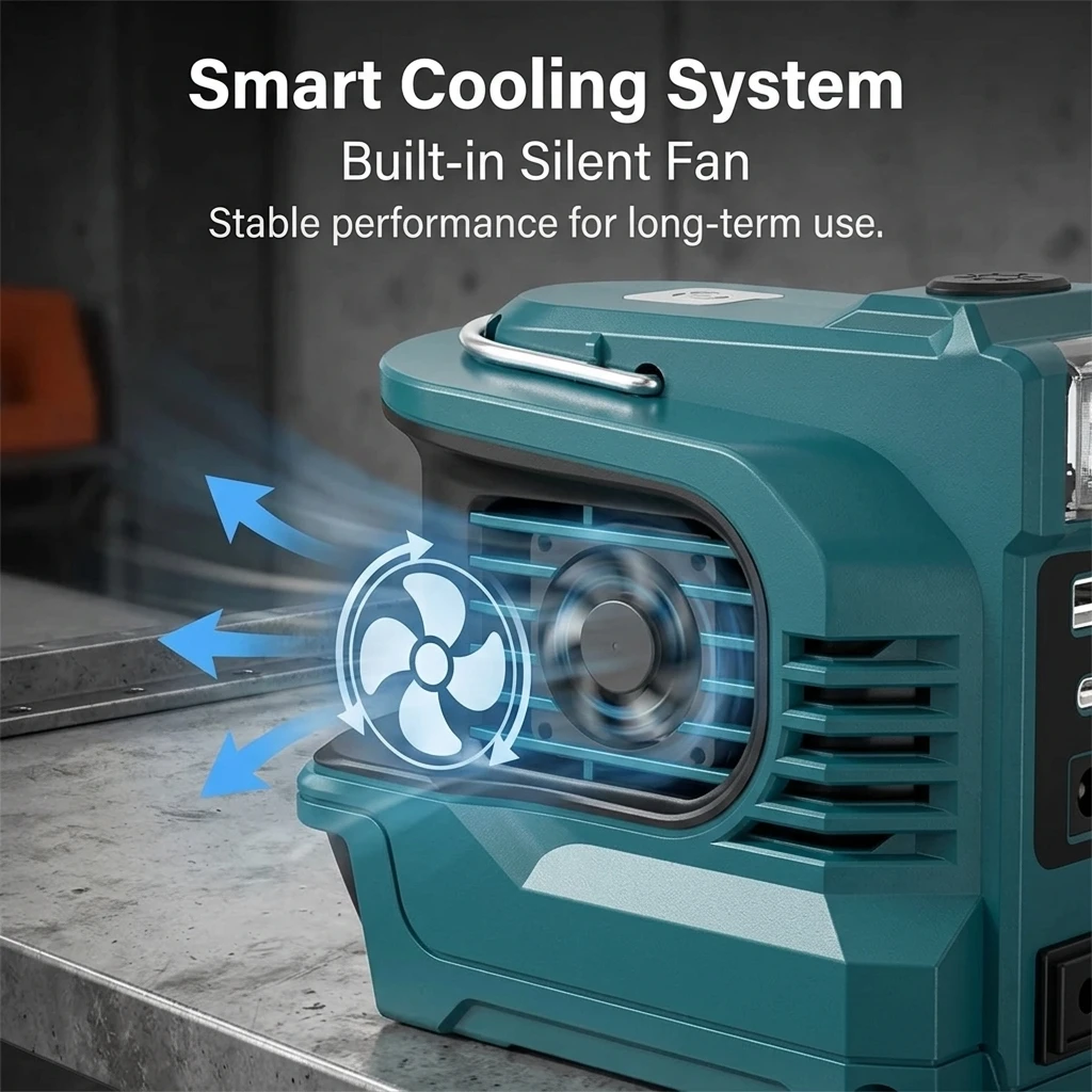 Inversor de Corriente de 200W para Baterías Makita, Bosch, Dewalt, Milwaukee de 18V, Salida de CA 120-220V, Cargador Rápido USB QC3.0 PD para Exteriores Inversor de Corriente de 200W para Baterías Makita, Bosch, Dewalt, Milwaukee de 18V, Salida de CA 120-220V, Cargador Rápido USB QC3.0 PD para Exteriores