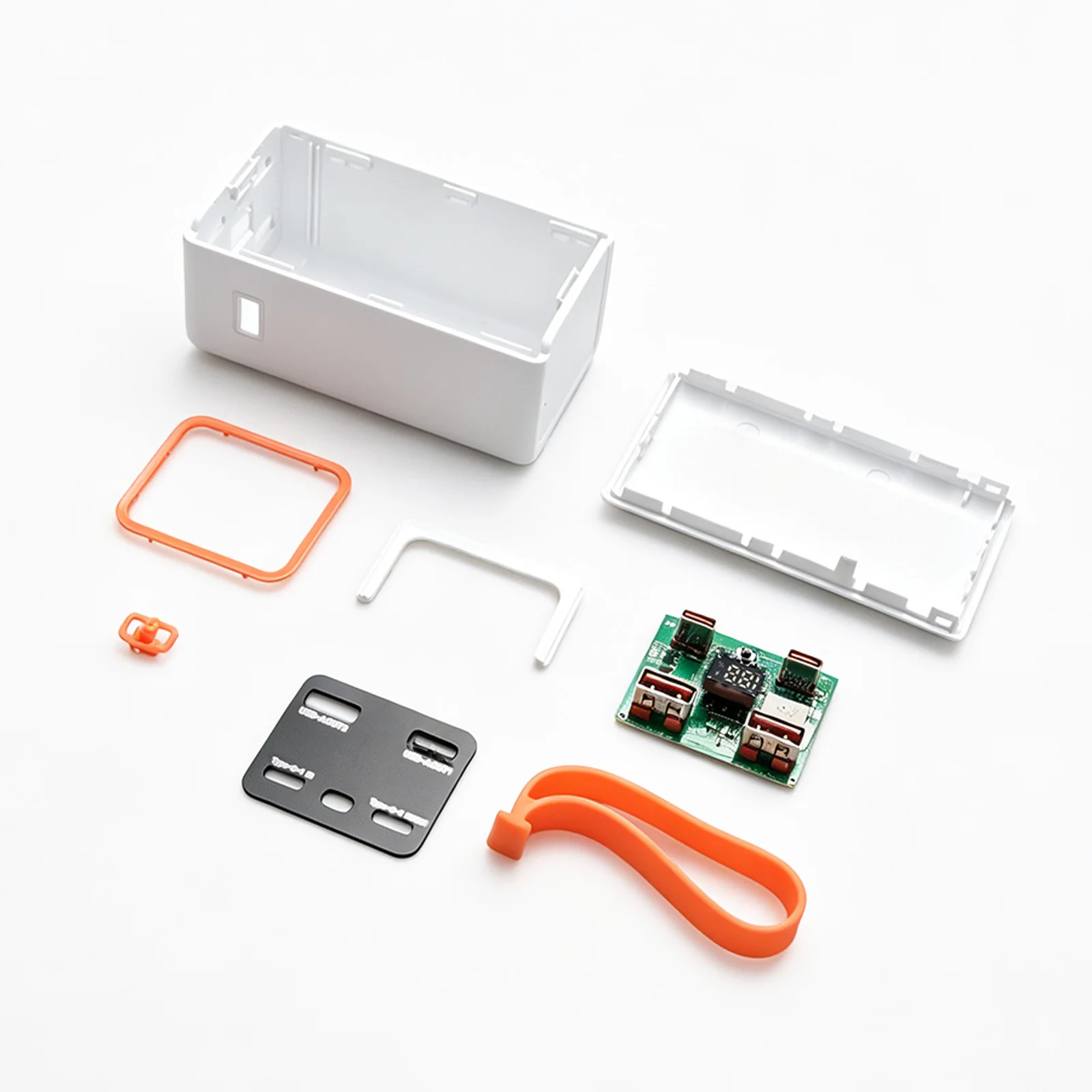 Caja de banco de energ&iacute;a desmontable DIY 4*21700 bater&iacute;a PD 22,5 W carcasa de carga r&aacute;pida pantalla Digital LCD banco de energ&iacute;a caja de bater&iacute;a DIY