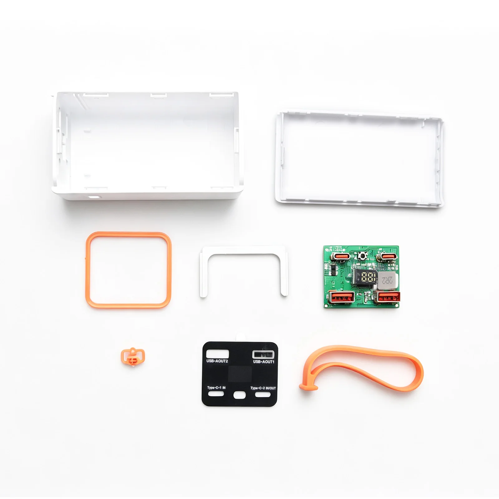 Caja de banco de energ&iacute;a desmontable DIY 4*21700 bater&iacute;a PD 22,5 W carcasa de carga r&aacute;pida pantalla Digital LCD banco de energ&iacute;a caja de bater&iacute;a DIY