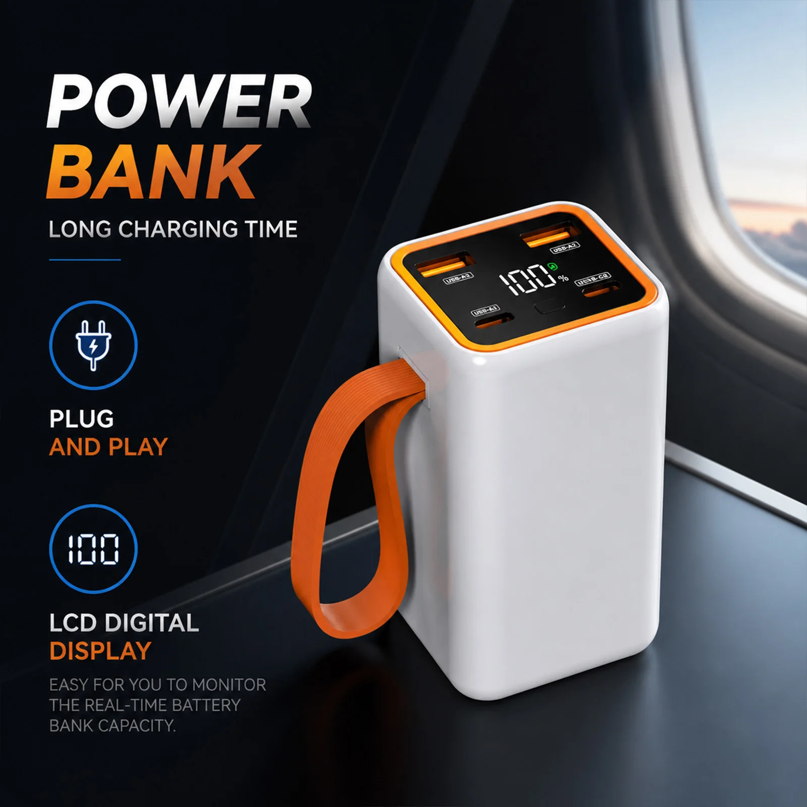 Caja de banco de energ&iacute;a desmontable DIY 4*21700 bater&iacute;a PD 22,5 W carcasa de carga r&aacute;pida pantalla Digital LCD banco de energ&iacute;a caja de bater&iacute;a DIY