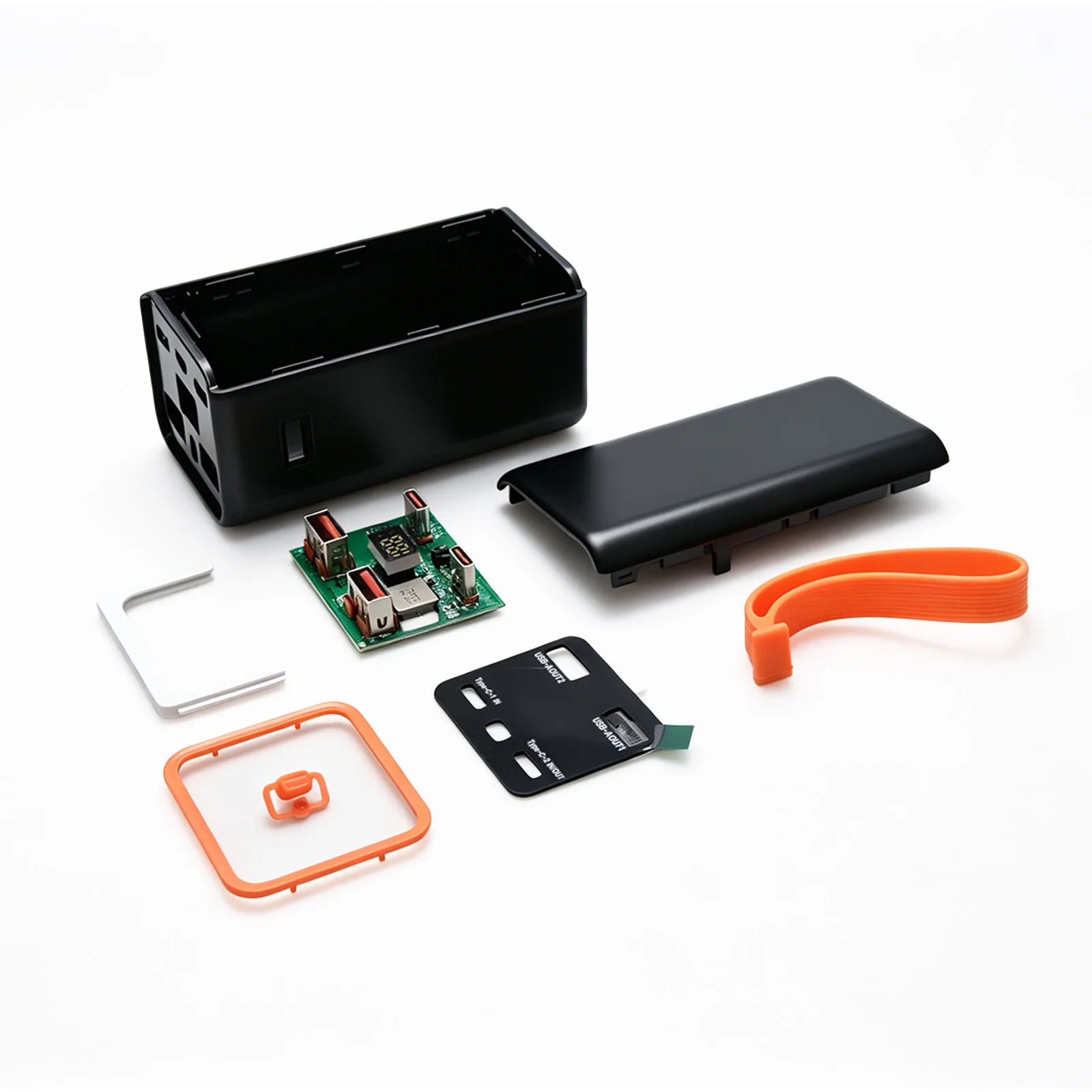 Caja de banco de energ&iacute;a desmontable DIY 4*21700 bater&iacute;a PD 22,5 W carcasa de carga r&aacute;pida pantalla Digital LCD banco de energ&iacute;a caja de bater&iacute;a DIY
