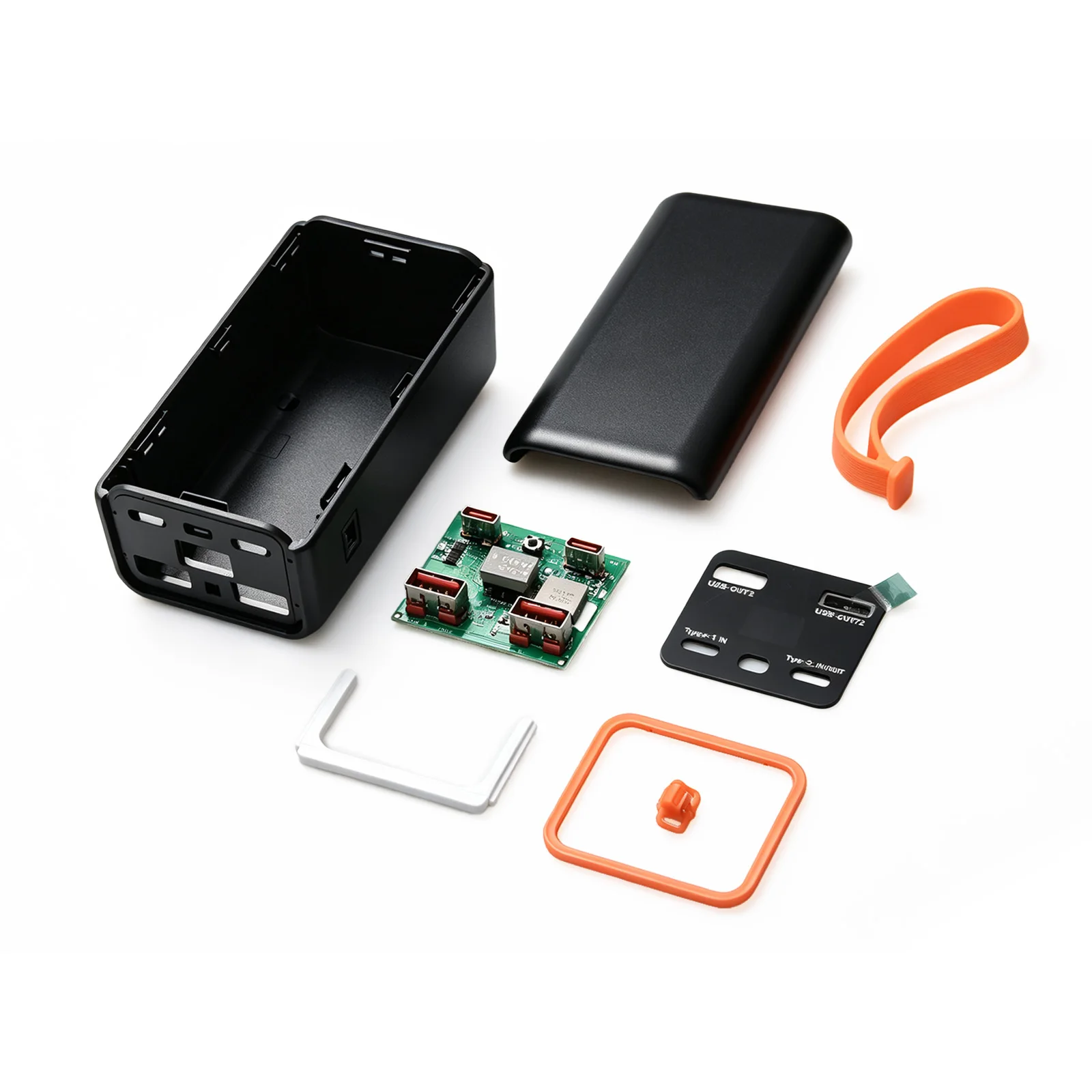 Caja de banco de energ&iacute;a desmontable DIY 4*21700 bater&iacute;a PD 22,5 W carcasa de carga r&aacute;pida pantalla Digital LCD banco de energ&iacute;a caja de bater&iacute;a DIY