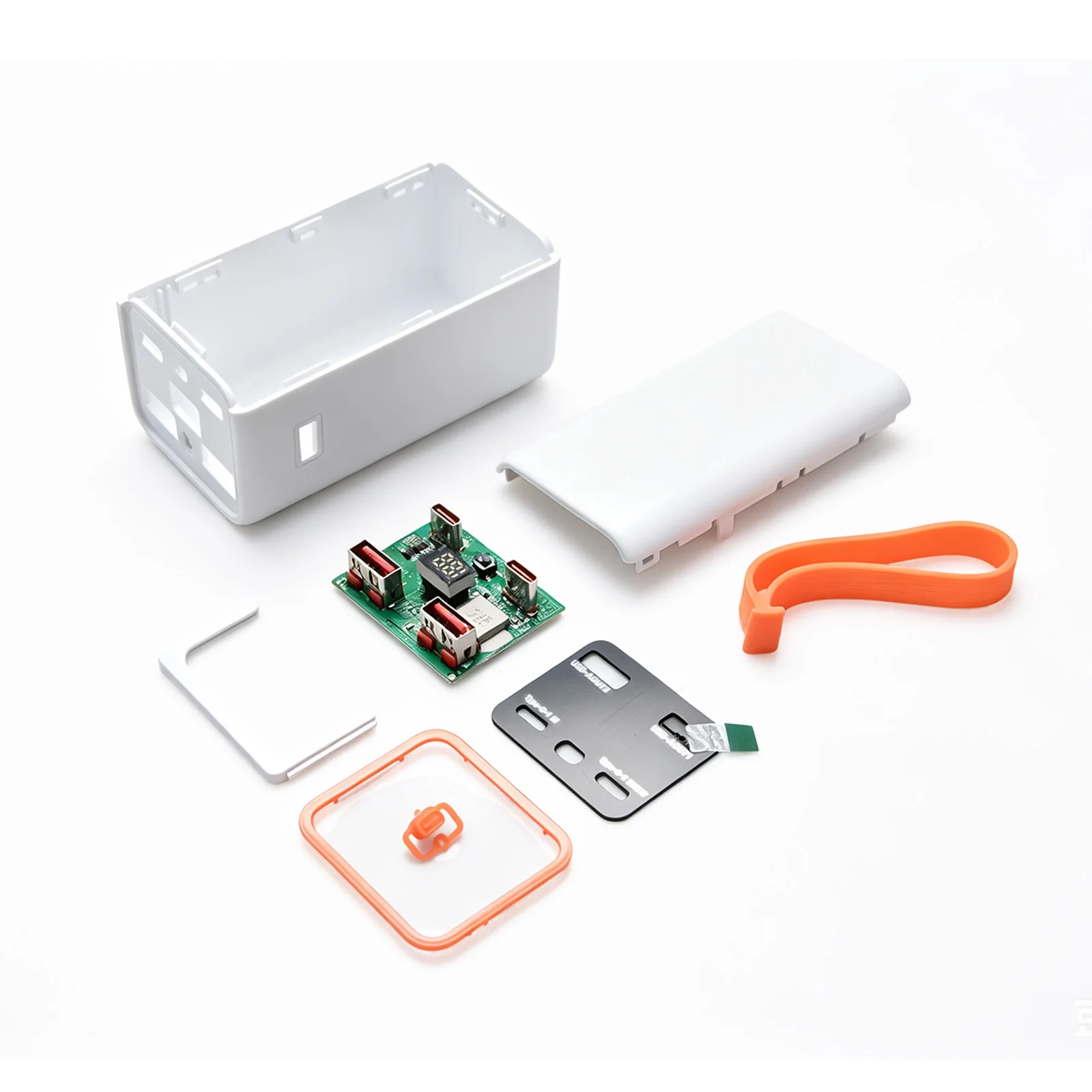 Caja de banco de energ&iacute;a desmontable DIY 4*21700 bater&iacute;a PD 22,5 W carcasa de carga r&aacute;pida pantalla Digital LCD banco de energ&iacute;a caja de bater&iacute;a DIY