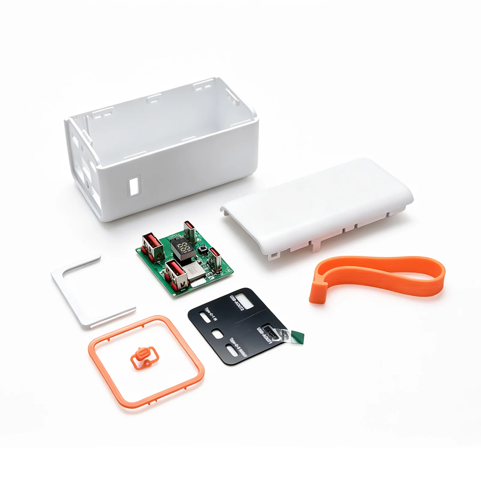 Caja de banco de energ&iacute;a desmontable DIY 4*21700 bater&iacute;a PD 22,5 W carcasa de carga r&aacute;pida pantalla Digital LCD banco de energ&iacute;a caja de bater&iacute;a DIY