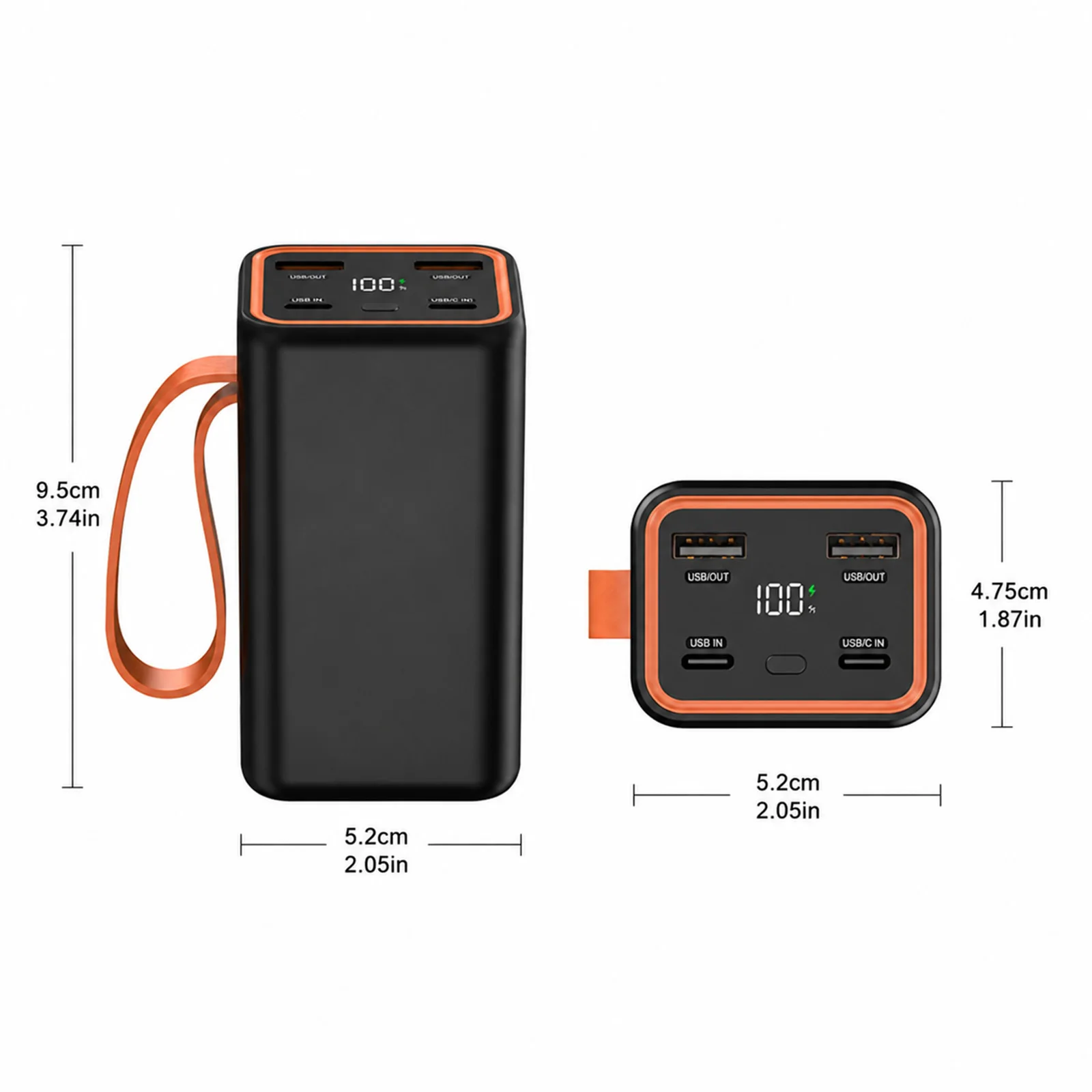 Caja de banco de energ&iacute;a desmontable DIY 4*21700 bater&iacute;a PD 22,5 W carcasa de carga r&aacute;pida pantalla Digital LCD banco de energ&iacute;a caja de bater&iacute;a DIY