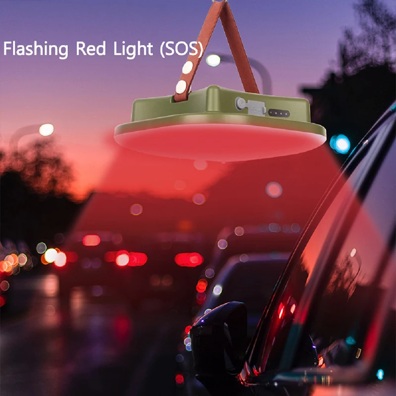 MOSLIGHTING13500maH Luz LED de carga para acampar con im&aacute;n Antorcha port&aacute;til L&aacute;mpara de tienda de moda Mantenimiento de trabajo Iluminaci&oacute;n de emergencia