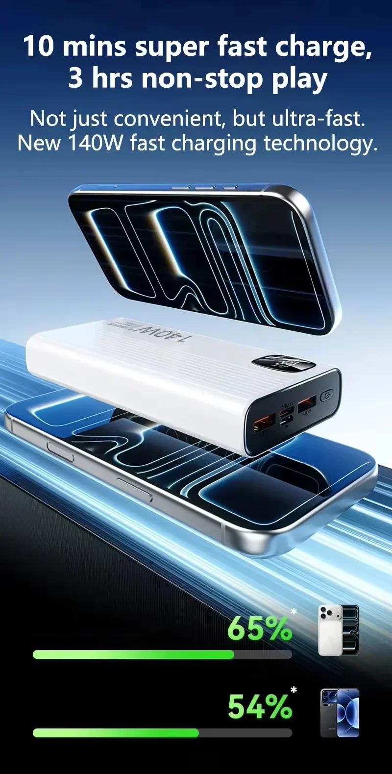 Batería Externa Portátil Lenovo de 500000mAh, Modelo 2026, con Carga Súper Rápida de 140W para Xiaomi y iPhone Batería Externa Portátil Lenovo de 500000mAh, Modelo 2026, con Carga Súper Rápida de 140W para Xiaomi y iPhone