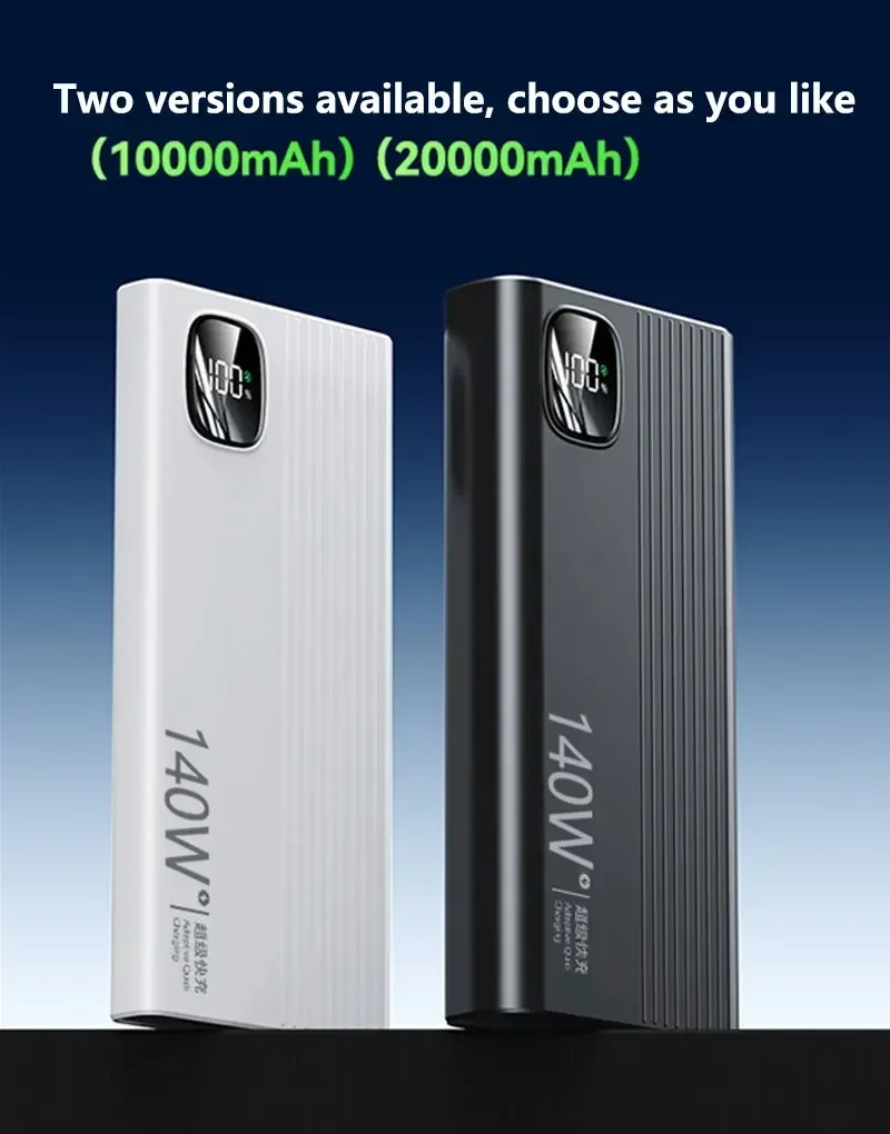 Bater&iacute;a Externa Port&aacute;til Lenovo de 500000mAh, Modelo 2026, con Carga S&uacute;per R&aacute;pida de 140W para Xiaomi y iPhone