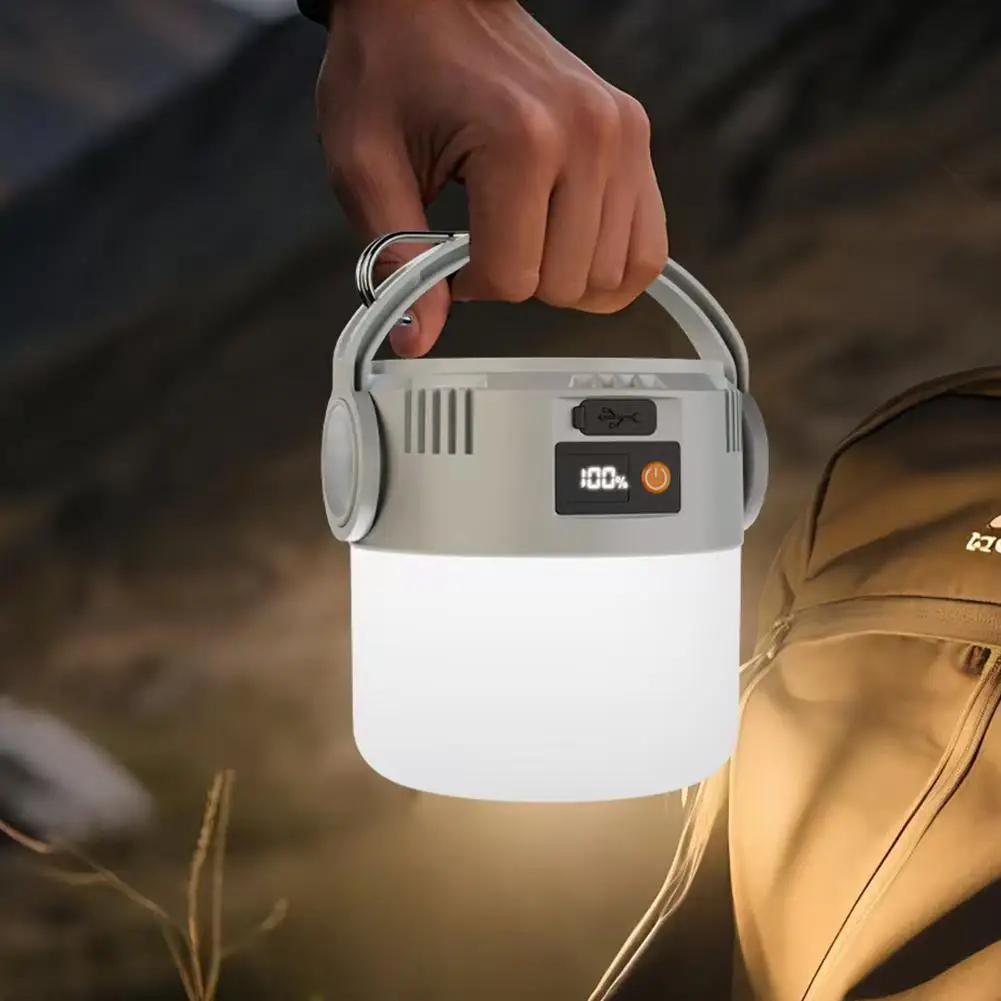 Luz Solar para Camping, Recargable por USB, Port&aacute;til, Impermeable, Linterna de Emergencia para Senderismo, Excursionismo, Actividades con Tienda de Campa&ntilde;a