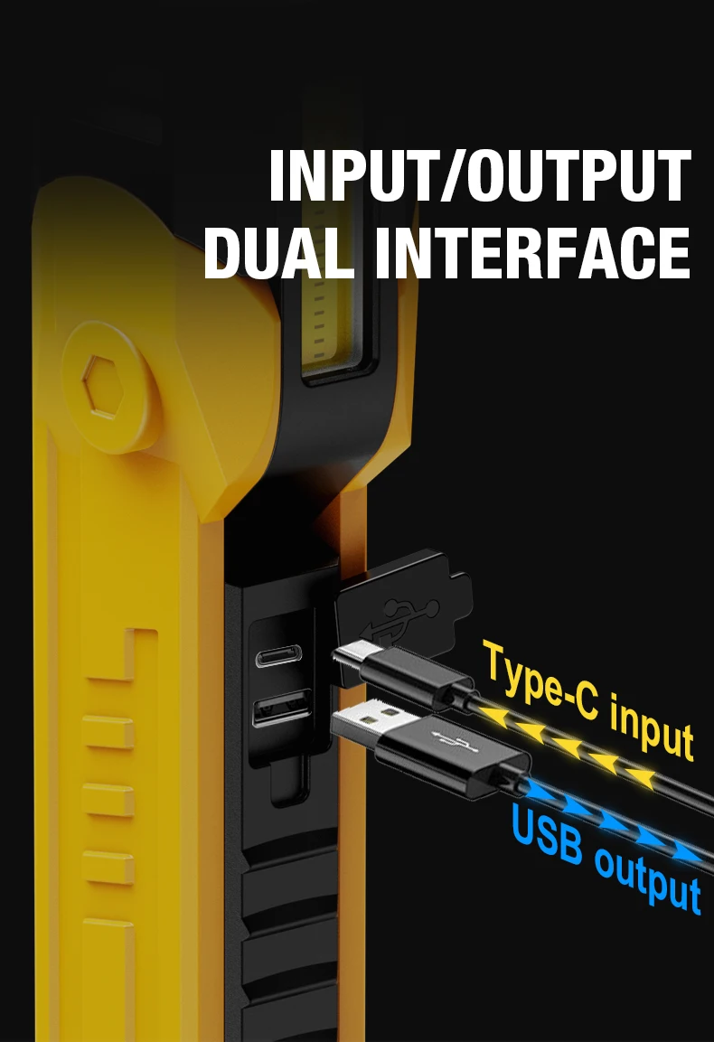 Linterna LED Multifuncional con Múltiples Modos de Iluminación. Diseño de interruptor doble. El Carga Tipo-C Utiliza Múltiples Anillos. Linterna LED Multifuncional con Múltiples Modos de Iluminación. Diseño de interruptor doble. El Carga Tipo-C Utiliza Múltiples Anillos.