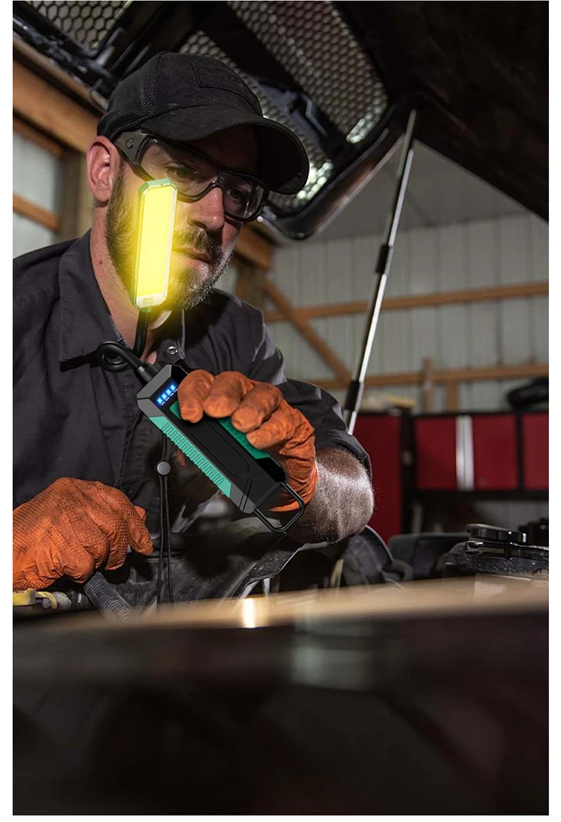 Luz de Trabajo Magn&eacute;tica Ultra Brillante y Resistente, Luz para Reparaci&oacute;n y Mantenimiento de Autom&oacute;viles, Advertencia Intermitente Roja, Iluminaci&oacute;n de Carga para Exteriores
