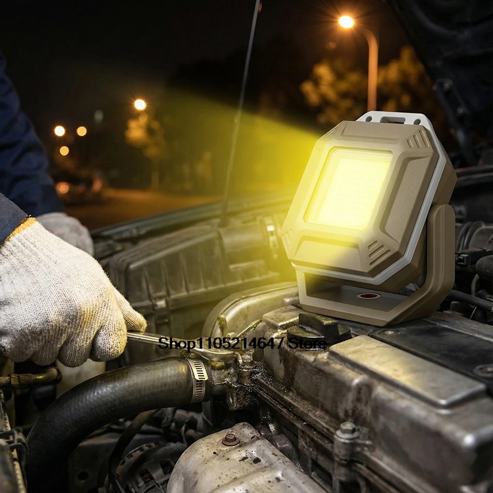 Luz de trabajo LED recargable: lámpara de inspección impermeable con base magnética para reparación de automóviles, uso de emergencia y taller Luz de trabajo LED recargable: lámpara de inspección impermeable con base magnética para reparación de automóviles, uso de emergencia y taller